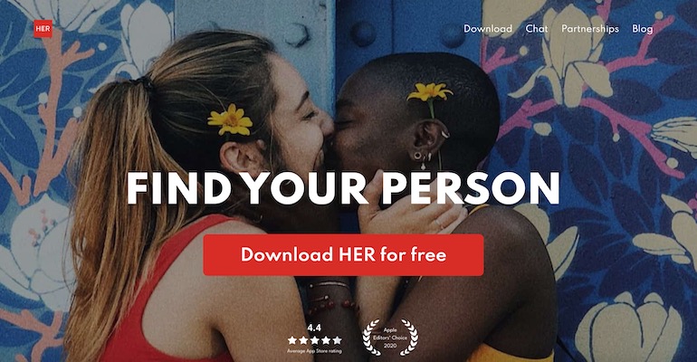 her homepage screenshot