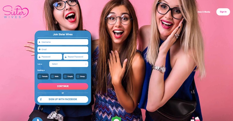 homepage screenshot of sisterwives