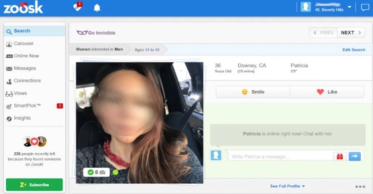 main features of zoosk